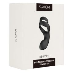   Svakom Benedict - anneau pénis vibrant stimulateur périnée - silicone noir