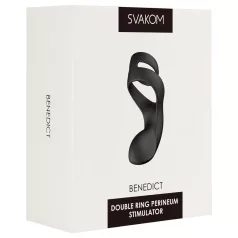  Svakom Benedict - anneau pénis vibrant stimulateur périnée - silicone noir