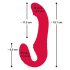 You2Toys - gode ceinture vibrant sans harnais - télécommande - silicone rouge
