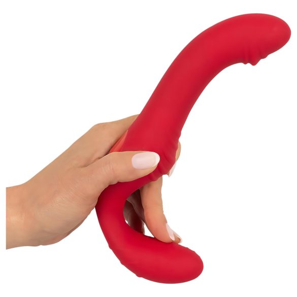 You2Toys - gode ceinture vibrant sans harnais - télécommande - silicone rouge