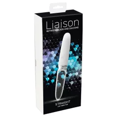   Liaison Straight - vibromasseur LED rechargeable (transparent-blanc)