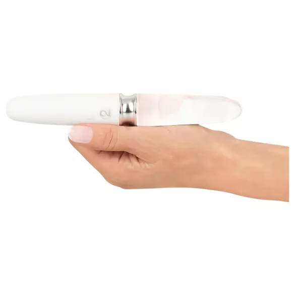Liaison Straight - vibromasseur LED rechargeable (transparent-blanc)