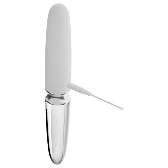 Liaison Straight - vibromasseur LED rechargeable (transparent-blanc)