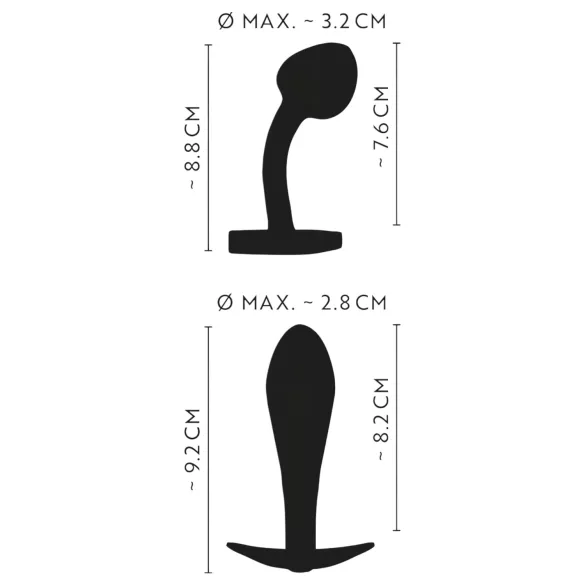 ANOS - plug anal en métal - set arc-en-ciel 2 pièces