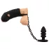 Black Velvets - cage pénis silicone avec plug anal - noir