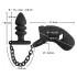 Black Velvets - cage pénis silicone avec plug anal - noir
