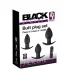 Black Velvets - plug anal vibrant rechargeable - coffret 3 pièces - noir