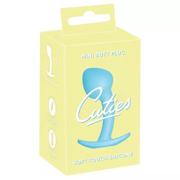Cuties - mini plug anal - silicone - bleu 2,6 cm
