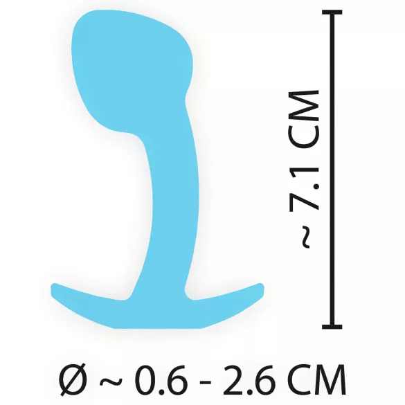 Cuties - mini plug anal - silicone - bleu 2,6 cm