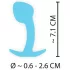 Cuties - mini plug anal - silicone - bleu 2,6 cm