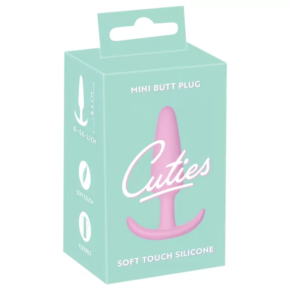 Cuties - plug anal mini - silicone - rose - 2,1 cm