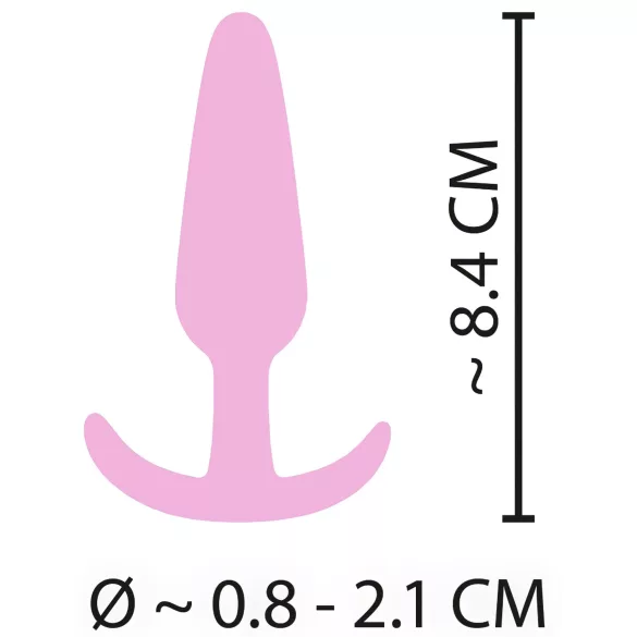 Cuties - plug anal mini - silicone - rose - 2,1 cm