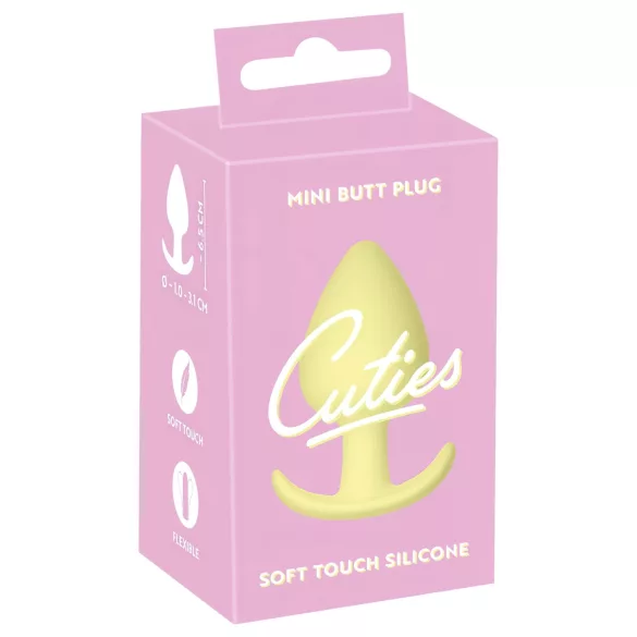 Cuties - plug anal mini - silicone - jaune 3,1 cm