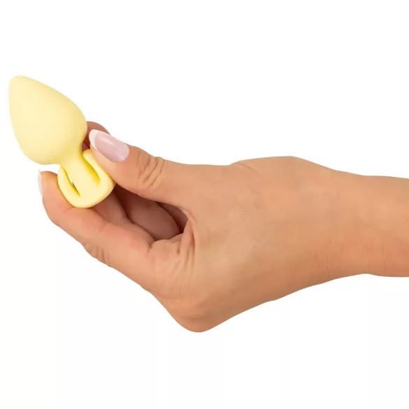 Cuties - plug anal mini - silicone - jaune 3,1 cm