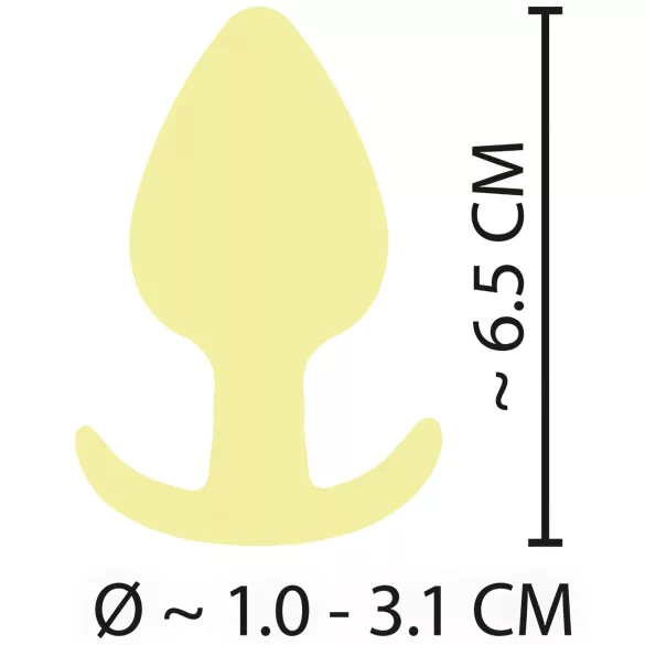 Cuties - plug anal mini - silicone - jaune 3,1 cm