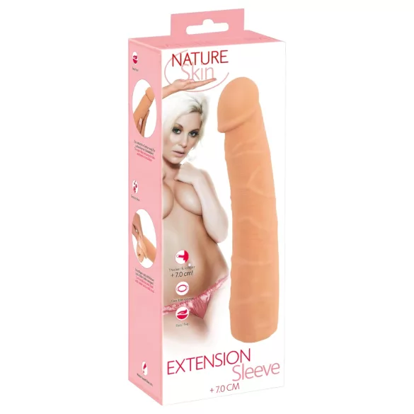 Nature Skin - gaine pénis allongeante épaississante - 24 cm