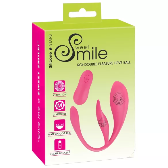 SMILE - œuf vibrant télécommandé rechargeable - silicone rose