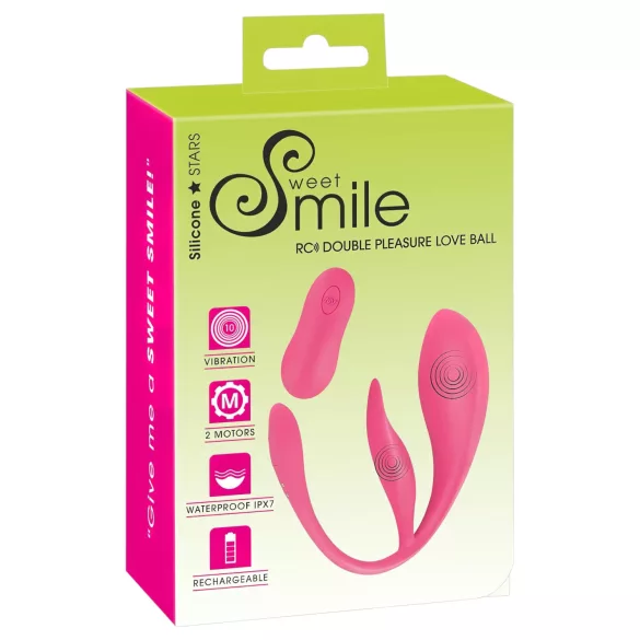 SMILE - œuf vibrant radio à batterie rechargeable, portable (rose)