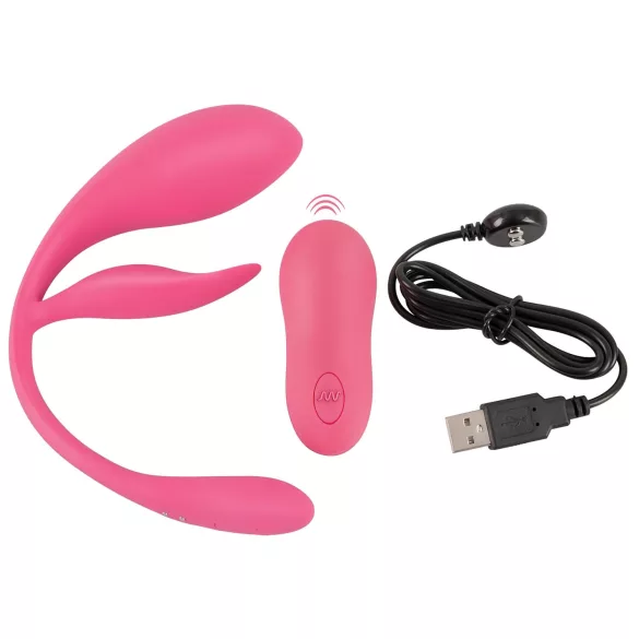 SMILE - œuf vibrant radio à batterie rechargeable, portable (rose)