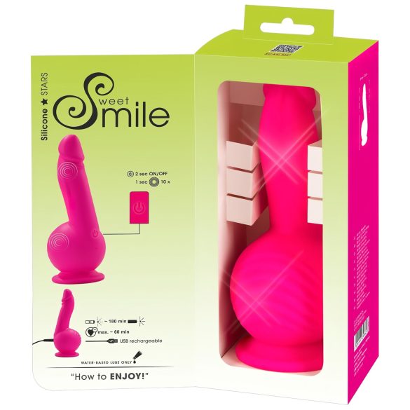 SMILE Powerful - vibromasseur ventouse double moteur rechargeable - rose