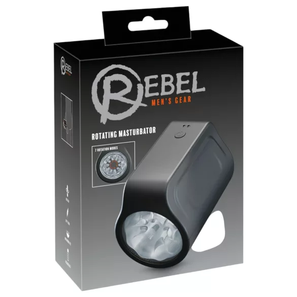 Rebel - masturbateur rotatif étanche - silicone noir