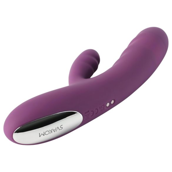 Svakom Avery - vibromasseur rabbit lève-clitoris à piston rechargeable - violet