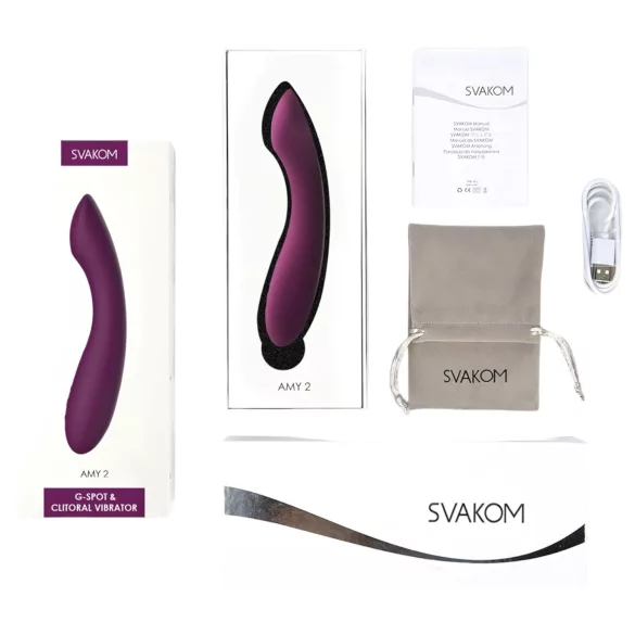 Svakom Amy 2 - vibromasseur point G rechargeable étanche - violet