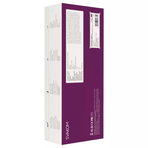 Svakom Amy 2 - vibromasseur point G rechargeable étanche - violet