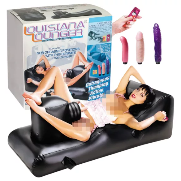 NMC - Louisiana Lounger - machine sexuelle avec vibromasseur intégré (noir)