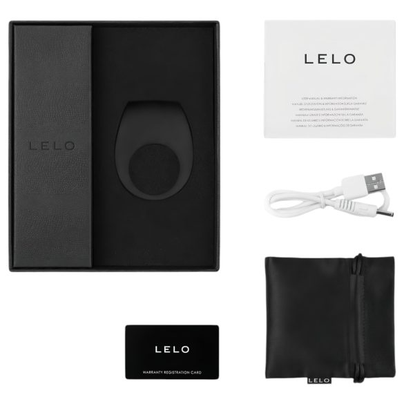 LELO - Anneau pénien vibrant rechargeable - silicone noir