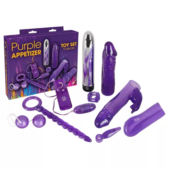 You2Toys - coffret sextoys vibrant 9 pièces - silicone violet