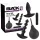 Black Velvets - coffret plug anal vibrant - 4 pièces - silicone noir