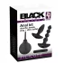 Black Velvets - coffret plug anal vibrant - 4 pièces - silicone noir