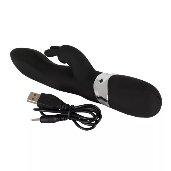 SMILE Blacky - Vibromasseur USB 2 moteurs - silicone noir