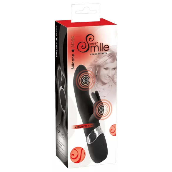 SMILE Blacky - Vibromasseur USB 2 moteurs - silicone noir
