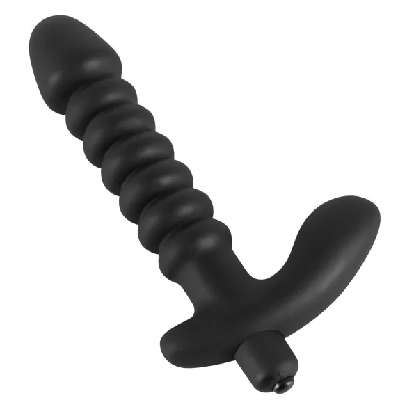 Black Velvets - vibromasseur rainuré moyen - silicone noir