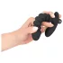 Black Velvets - vibromasseur rainuré moyen - silicone noir