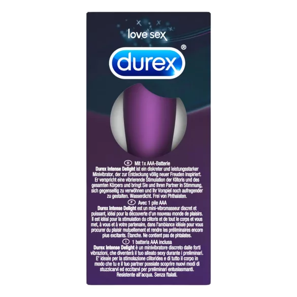 Durex Intense Delight Bullet - mini vibromasseur bullet - violet