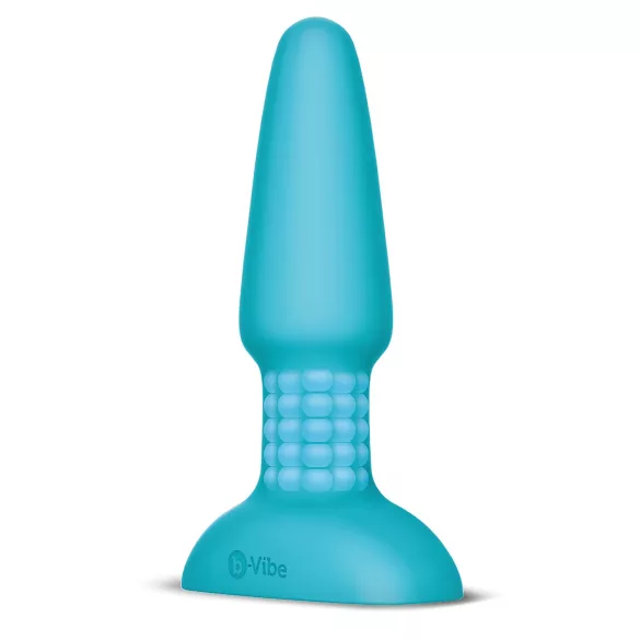 b-Vibe - vibromasseur anal perles rotatives rechargeable - silicone turquoise