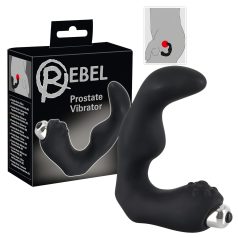 Rebel - stimulateur prostate courbé vibrant - silicone noir