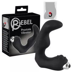 Rebel - stimulateur prostate courbé vibrant - silicone noir