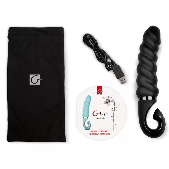 Gvibe - Vibromasseur point G rechargeable étanche silicone noir