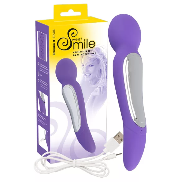SMILE - Vibromasseur massant double moteur - violet