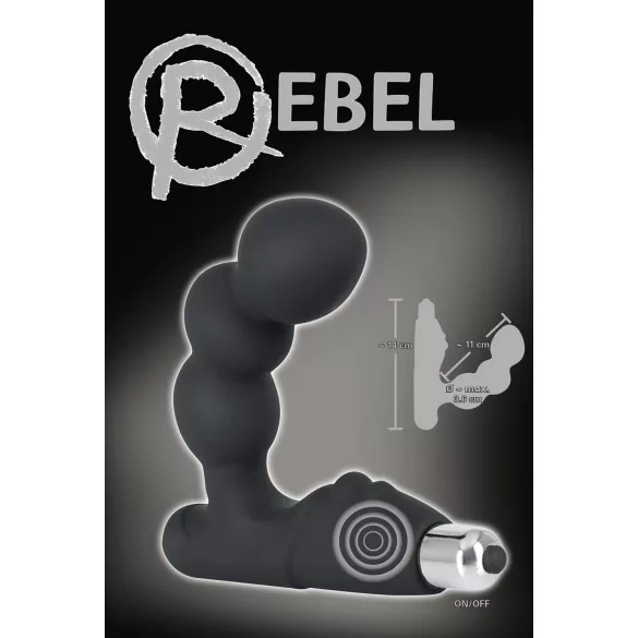 Rebel - vibromasseur prostate à boules - silicone noir