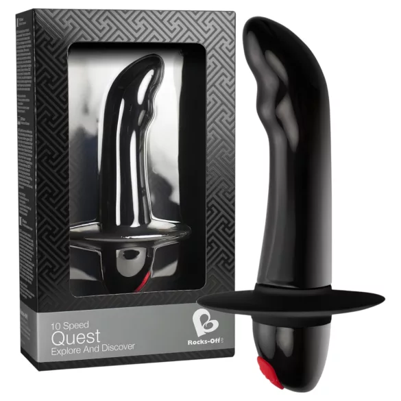 Quest - vibromasseur prostate débutant 10 modes - silicone noir