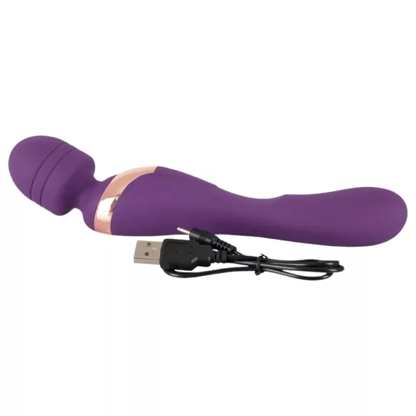 Javida Double - vibromasseur double - silicone violet