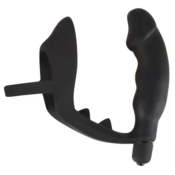 Black Velvets - plug anal vibrant avec cockring et anneau testicules - noir