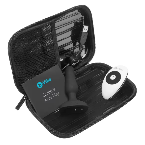 b-Vibe Novice - plug anal vibrant débutant - silicone noir
