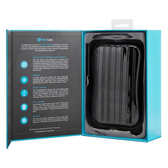 b-Vibe Novice - plug anal vibrant débutant - silicone noir