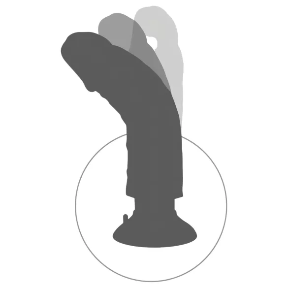 King Cock - gode vibrant ventouse 23 cm - couleur chair